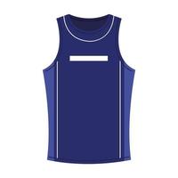 basket linne blå färg, sport jersey blå färg, på vit bakgrund vektor