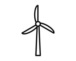 roterande väderkvarn linjär ikon. tunn linje illustration. vind eko energi kontur symbol. vektor isolerade konturritning