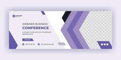 Online-Business-Konferenz-Social-Media-Post-Cover-Banner-Vorlage vektor