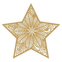 Goldener Stern, magisch glänzend auf weißem Untergrund vektor