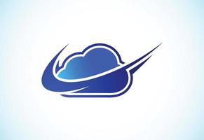 kreative, einfache und moderne Cloud-Logo-Designvorlage für das Unternehmen vektor