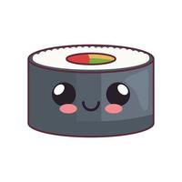 sushi roll kawaii vektor