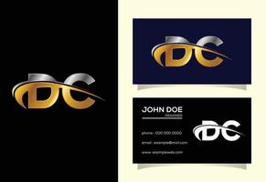 första bokstaven dc logotyp formgivningsmall. grafisk alfabetsymbol för företagets företagsidentitet vektor