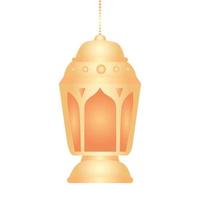 ramadan kareem laterne hängend, goldene laterne hängend auf weißem hintergrund vektor