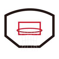 Basketballkorb-Symbol auf weißem Hintergrund vektor