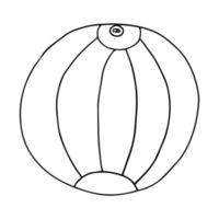 linearer wasserball des karikaturgekritzels lokalisiert auf weißem hintergrund. vektor