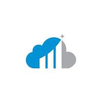 Cloud-Market-Logo, Finanzlogo vektor