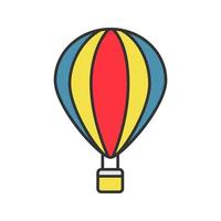 Symbol für die Farbe des Heißluftballons. Aerostat. isolierte Vektorillustration vektor