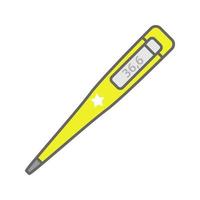 Medizinisches elektronisches Thermometer für Babys Farbsymbol. normale Körpertemperatur. isolierte Vektorillustration vektor