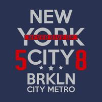 Brooklyn remix typografi, t-shirt grafik, vektorer