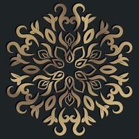 goldene farbe des mandala-ornament- oder blumenhintergrunddesigns. vektor