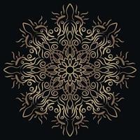 goldene farbe des mandala-ornament- oder blumenhintergrunddesigns. vektor