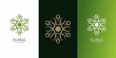 Blumen- oder Ornament-Logo-Template-Design. vektor