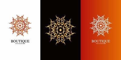 Mandala- oder Ornament-Logo-Template-Design. vektor