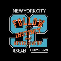 Brooklyn remix typografi, t-shirt grafik, vektorer