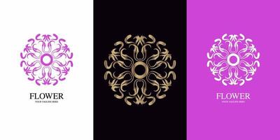 Mandala- oder Ornament-Logo-Template-Design. vektor