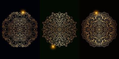 Sammlung von Mandala-Ornamenten oder Blumen vektor