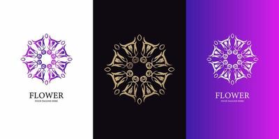 blumen-, boutique- oder ornament-logo-vorlagendesign. vektor