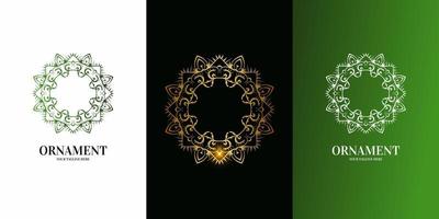 Mandala- oder Ornament-Logo-Template-Design. vektor