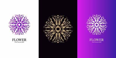 Mandala- oder Ornament-Logo-Template-Design. vektor