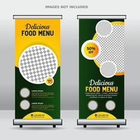 mat roll up banner designmall vektor