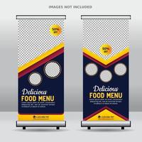 Design-Vorlage für Lebensmittel-Rollup-Banner vektor