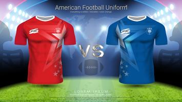 Amerikansk fotbollsspelare uniform. vektor