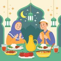 iftar i månaden ramadhan vektor