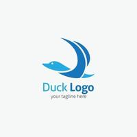 Ente-Logo-Design-Vorlage. Vektor-Illustration vektor