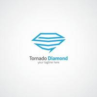 Tornado-Logo-Design-Vorlage vektor