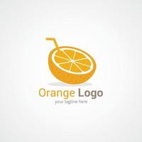 orange logotyp formgivningsmall. vektor illustration