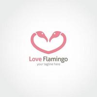 Flamingo-Design-Vorlage. Tier-Logo-Vektor-Illustration vektor