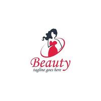 skönhet logotyp formgivningsmall med kroppen kvinna vektor