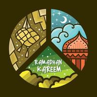 Frohes Ramadan Kareem vektor