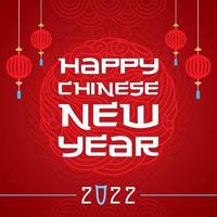 Frohes chinesisches neues Jahr 2022 vektor