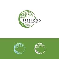 Wurzel der Baumlogoillustration. Vektor-Silhouette eines Baumes, abstraktes lebendiges Baum-Logo-Design, Wurzelvektor - Baum des Lebens-Logo-Design-Inspiration isoliert auf weißem Hintergrund. vektor