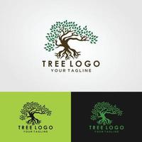 mobileroot der baumlogoillustration. Vektor-Silhouette eines Baumes, abstraktes lebendiges Baum-Logo-Design, Wurzelvektor - Baum des Lebens-Logo-Design-Inspiration isoliert auf weißem Hintergrund. vektor