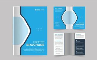 moderne kreative Corporate Business 4pg Bifold-Broschüren-Design-Vorlage vektor