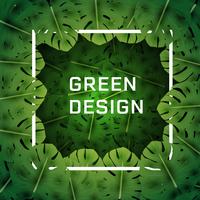 Tropiska gröna blad bakgrund vektor
