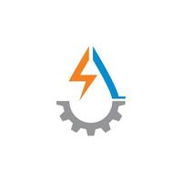 Logo der Maschinenbauindustrie, Mechanikerlogo vektor