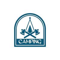 camping logotyp, äventyr logotyp vektor