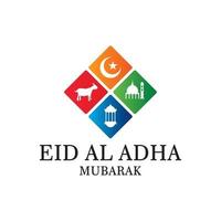 eid al adha logotyp, islamisk logotyp vektor