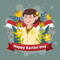 Happy Kartini Day Konzept vektor