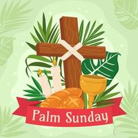 glad palm söndag vektor