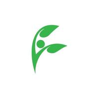 hälsovård logotyp, natur hälsosam logotyp vektor
