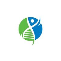 DNA-gesundes Logo, DNA-Pflegelogo vektor