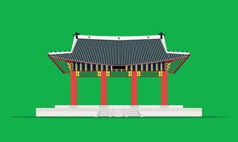 Injeongmun-Tor, Changeoekgung-Palast in Seoul, Südkorea, Vektorillustration eps10 vektor