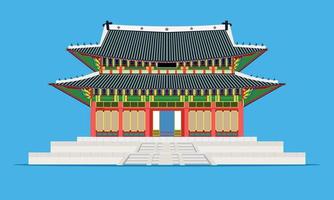 changedoekgung palace i seoul sydkorea vektorillustration eps10 vektor