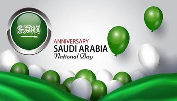 Saudiarabiens nationaldag affischmall för ett lands nationaldag vektor