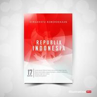 glücklicher unabhängigkeitstag von indonesien. Poster, Flyer-Design vektor